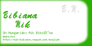bibiana mik business card